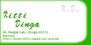 kitti dinga business card